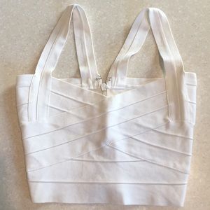 White Bandage Crop Top